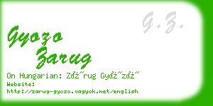 gyozo zarug business card